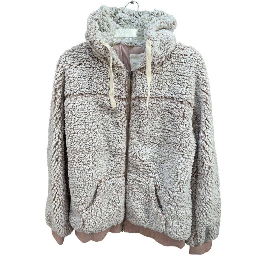 NWT Nordstrom Thread & Supply women’s Sherpa Cozy‎ Rose hoodie jacket Medium